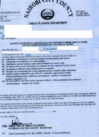 Certificate of compliance with the physical planning act 